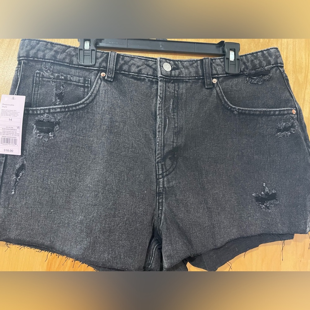 Black Jean shorts